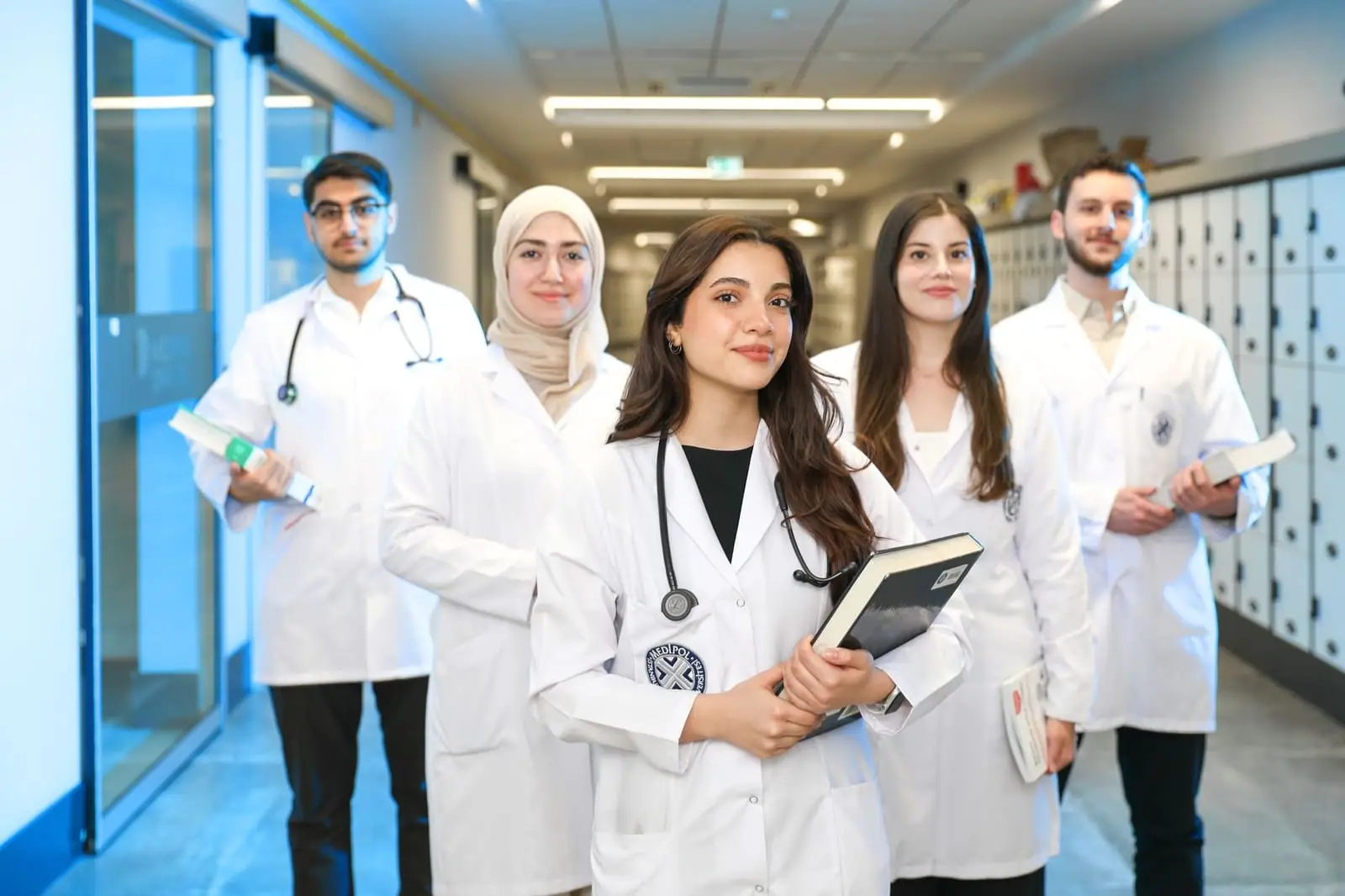 Medical students during clinical training